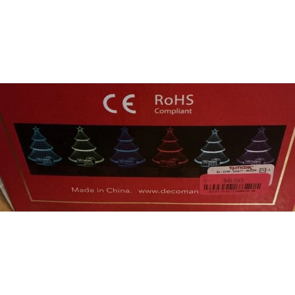 Decomantra USB Christmas Tree Light, 7 Color Mode, Use‎ Batteries Or USB- Tested